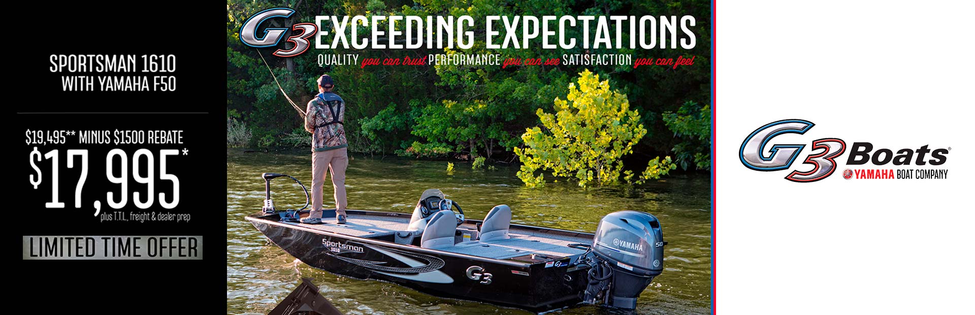 G3: G3 EXCEEDING EXPECTATIONS - SPORTSMAN 1610